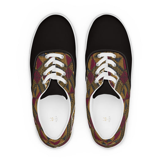 Black Men’s lace-up canvas shoes