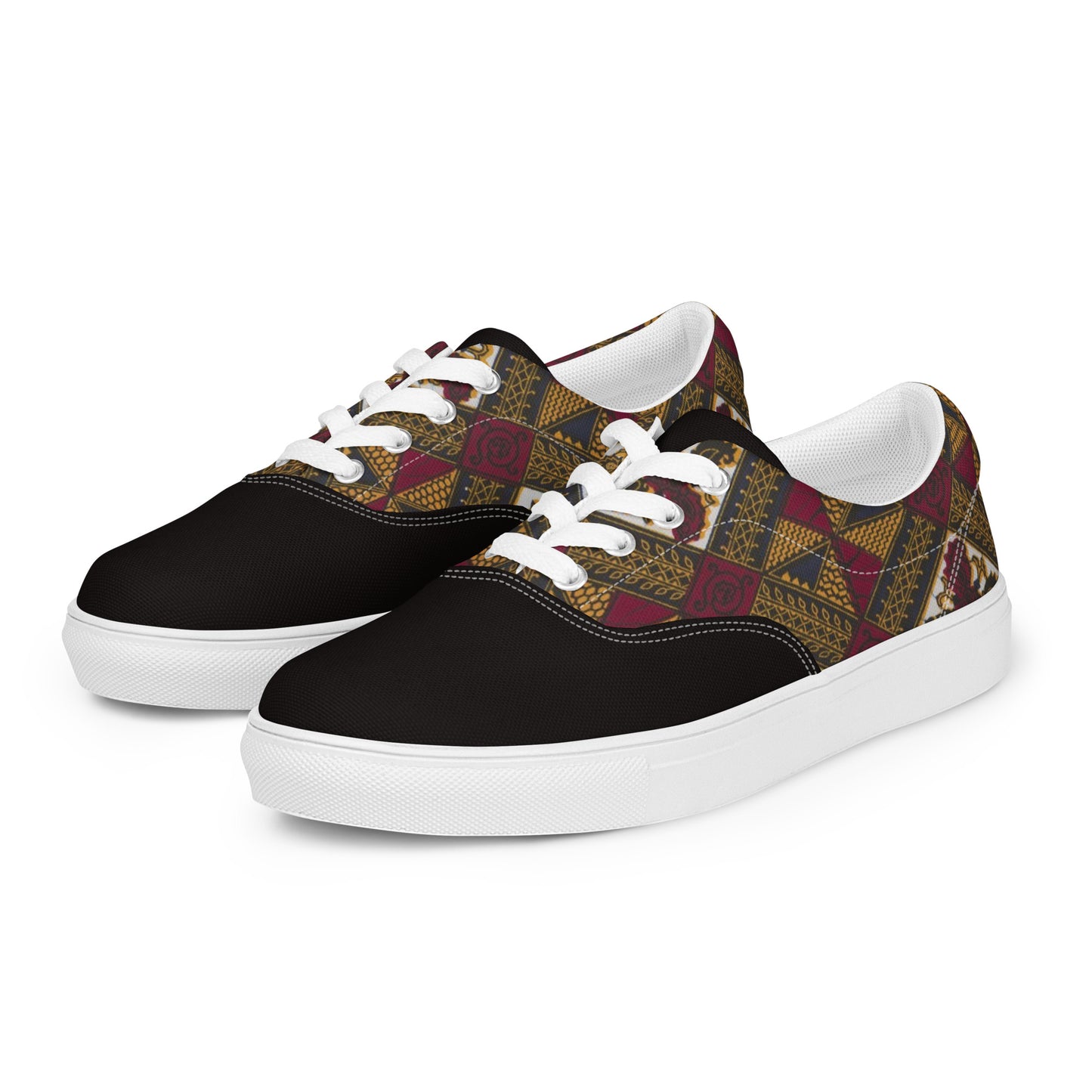 Black Men’s lace-up canvas shoes