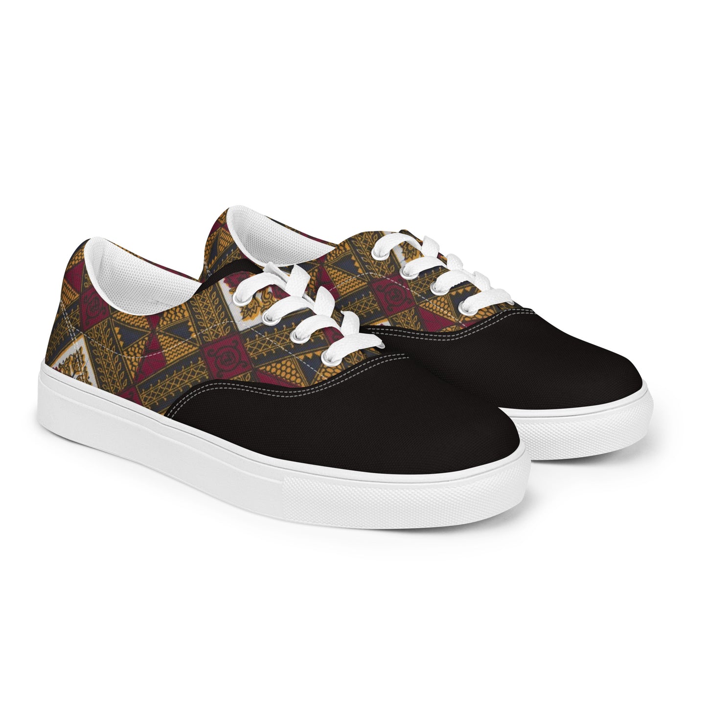 Black Men’s lace-up canvas shoes